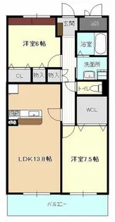 アニマート【206号室】の間取り