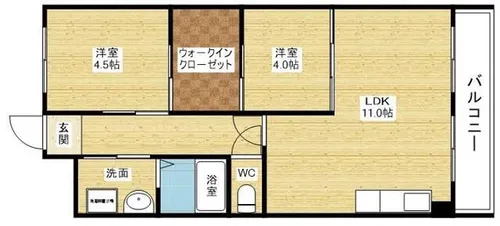 第2サンハイツ【1階】の間取り
