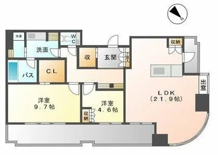 千種タワーヒルズ【21階】の間取り