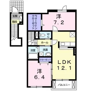 ヴァン リーブル Ⅰ【2階】の間取り