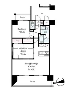 福岡県福岡市東区箱崎ふ頭3丁目【マンション】の間取り