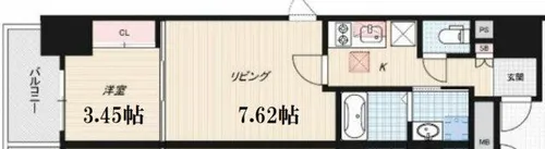 CAVANA本町【3階】の間取り