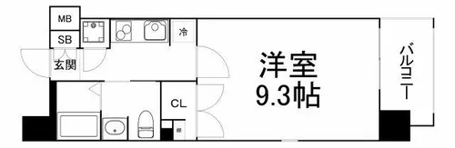 フォレシティ肥後橋【10階】の間取り