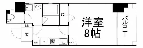 キャナルコート内久宝寺【4階】の間取り