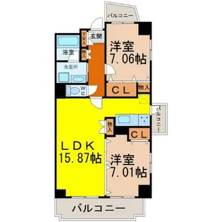 Primavera(プリマヴェーラ)【7階】の間取り