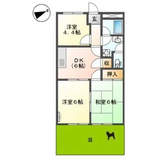プチシャトー御立【1階】の間取り