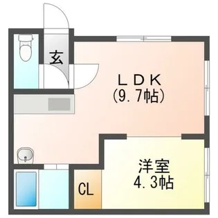 ベルナール篠路【201号室】の間取り