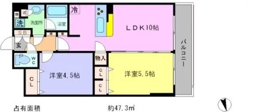 プレサンス京大前【2階】の間取り