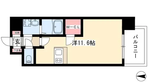 プレサンス THE 栄【0904号室】の間取り