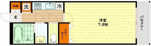 プロスペクト中之島【4階】の間取り