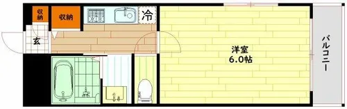 シバヤ中津【4階】の間取り