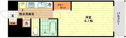 プレサンス梅田北デイズ【4階】の間取り