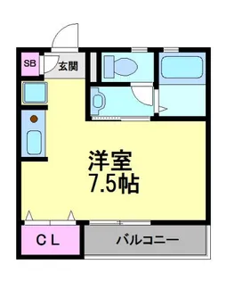 美園町アネックス【105号室】の間取り