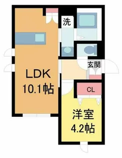 Urban RISM Court 西宮北口【101号室】の間取り