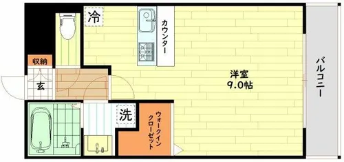 ツバサ西梅田グロリエ【8階】の間取り