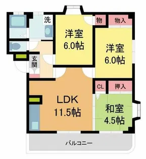 ファミーユ宝塚【101号室】の間取り