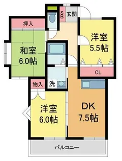 カーサ宝塚東【103号室】の間取り