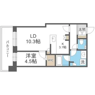 ONE札幌ステーションタワー【6階】の間取り