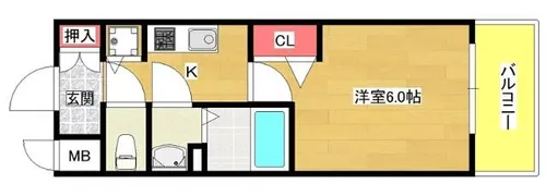 レオンコンフォート阿波座西【3階】の間取り