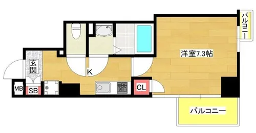 エスカーサ大阪WEST九条駅前【9階】の間取り