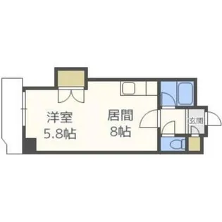 円山北町ハイム【8階】の間取り