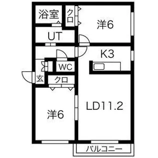 モントレゾール発寒【2階】の間取り