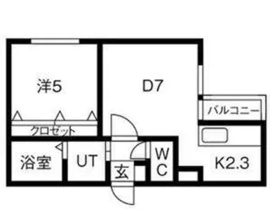 グランドサクセス南大通【5階】の間取り