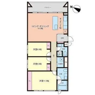 宮乃森 雅殿【2階】の間取り