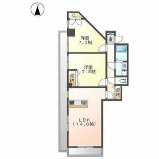 アニマーレ名城【501号室】の間取り