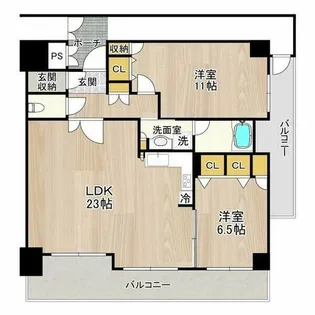 フェニックス日本橋高津【11階】の間取り