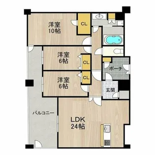 フェニックス日本橋高津【14階】の間取り