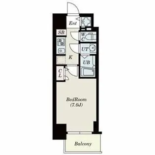 S-RESIDENCE難波Briller【14階】の間取り
