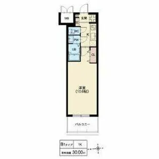 スプランディッド京橋EAST【6階】の間取り