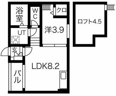 モメンタム志賀本通【2階】の間取り