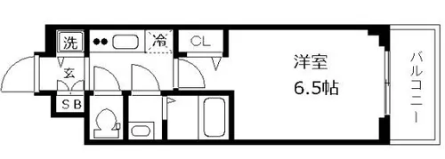 プレサンス大阪城公園ネクサス【5階】の間取り