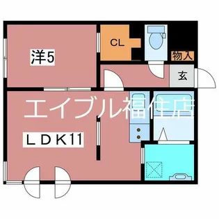 Next Ave.TSUKISAMU【1階】の間取り