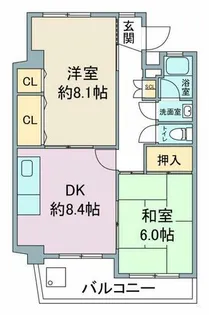 肥後ビル【401号室】の間取り