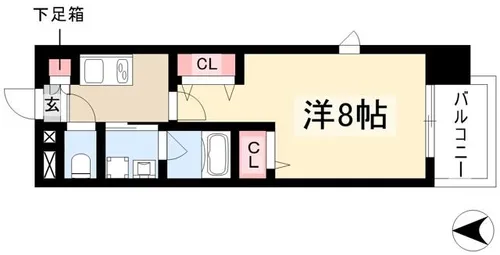 パルティール金山アネックス【9階】の間取り