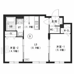 ルチアーノ東札幌【4階】の間取り