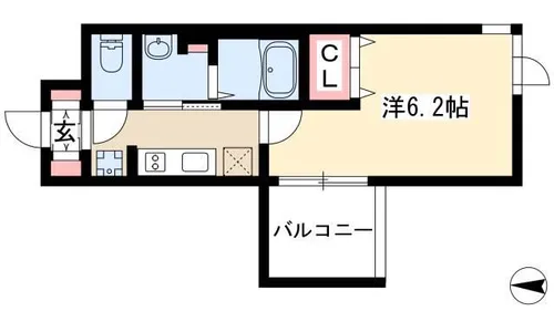 ノヴェル新栄【1105号室】の間取り