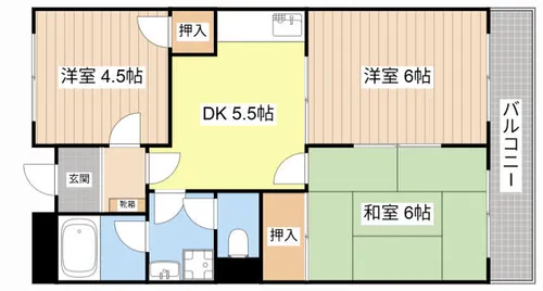 Twin Avenue B【203号室】の間取り
