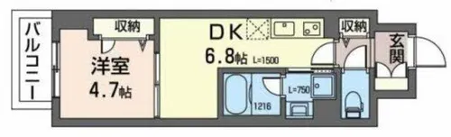 プラシーデンス本町【7階】の間取り