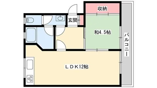 北山マンション【2F号室】の間取り