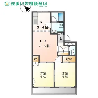 愛知県碧南市日進町2丁目【アパート】の間取り