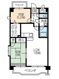 ボンヌシャンス壱番館【2階】の間取り