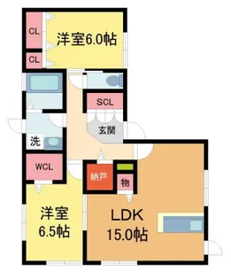 上甲東園ヘーベルメゾン【101号室】の間取り
