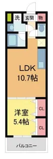 LA DOUCEUR西宮北口【208号室】の間取り
