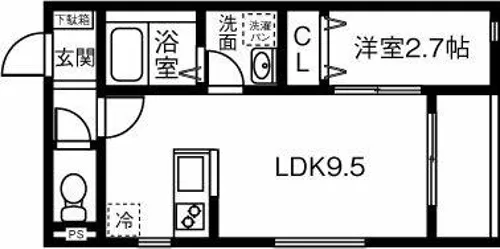 La Blanche【3C号室】の間取り