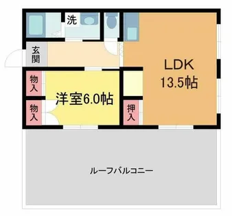 平野グリーンビル【405号室】の間取り