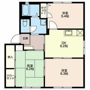ルミエール一宮【C101号室】の間取り